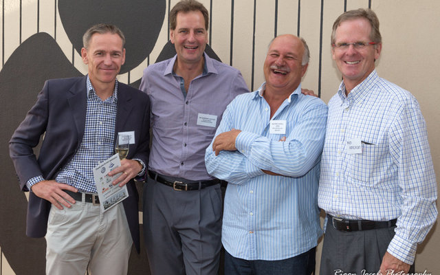 Wilfred Chivell with the Blue Fund representatives - Mr Stuart, Dr Venter and Mr Hankinson